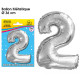 BALLON METALLIQUE CHIFFRE 2