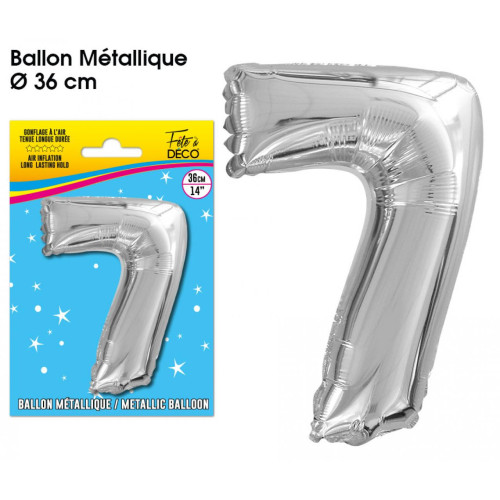 BALLON METALLIQUE CHIFFRE 7