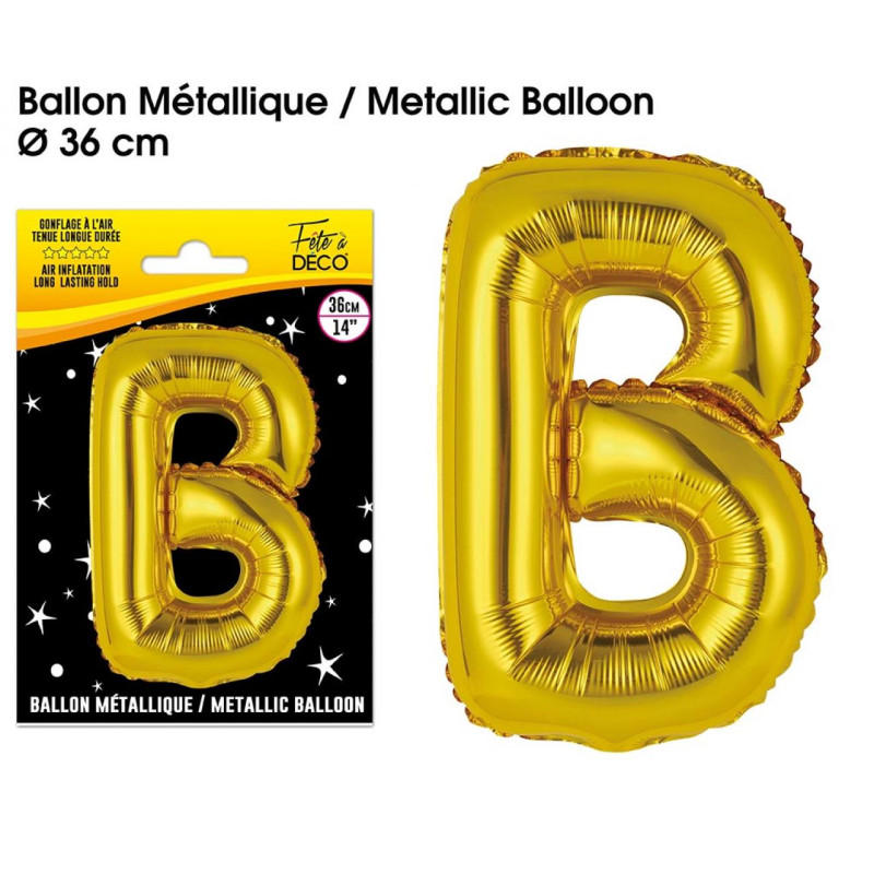 BALLON METAL.OR LETTRE B