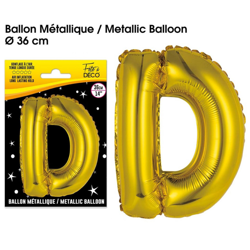 BALLON METAL.OR LETTRE D