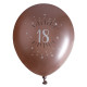 6 BALLONS AGE 18 ANS ROSE GOLD