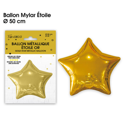 BALLON METAL ETOILE OR