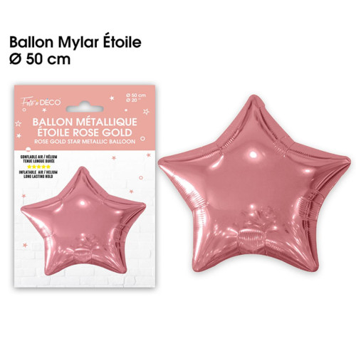 BALLON METAL ETOILE ROSE GOLD