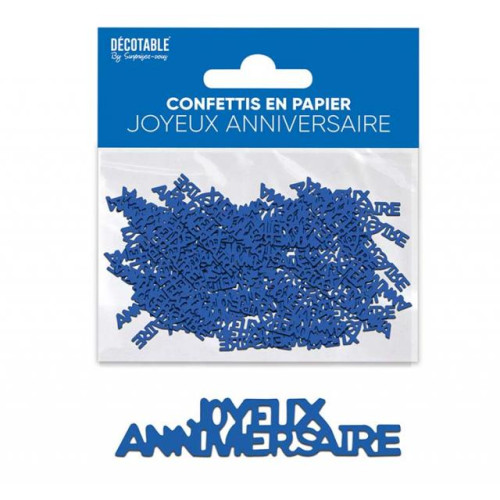 CONFET. TABLE PAPIER JA BLEU