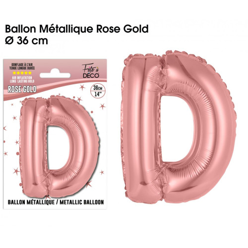 BALLON METAL.R.GOLD LETTRE D