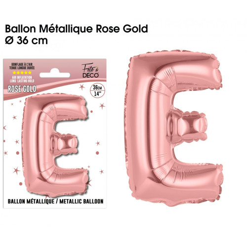 BALLON METAL.R.GOLD LETTRE E