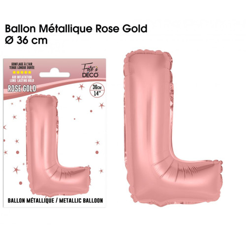 BALLON METAL.R.GOLD LETTRE L