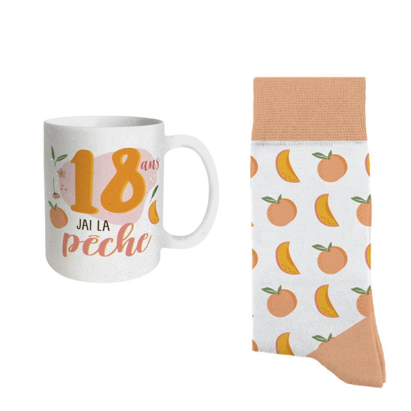 COFFRET MUG CHAUSSETTES FEMME 18 ANS