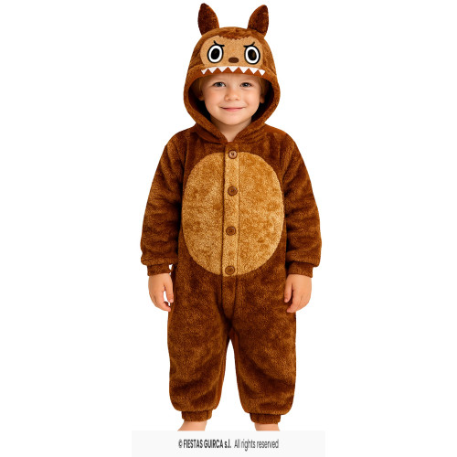 LULU MONSTER PYJAMA BRUN 5/6 ANS