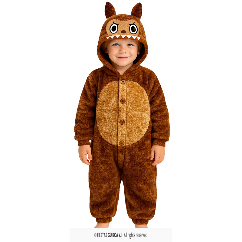 LULU MONSTER PYJAMA BRUN 5/6 ANS