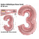 BALLON METAL R.GOLD CHIFFRE 3