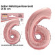 BALLON METAL R.GOLD CHIFFRE 6