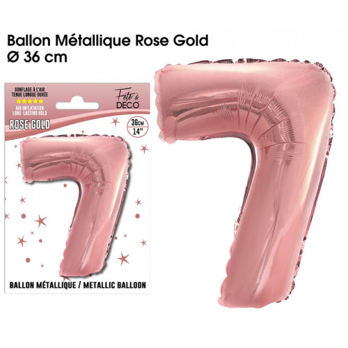 BALLON METAL R.GOLD CHIFFRE 7