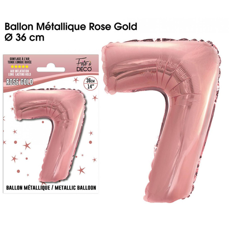 BALLON METAL R.GOLD CHIFFRE 7