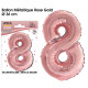 BALLON METAL R.GOLD CHIFFRE 8