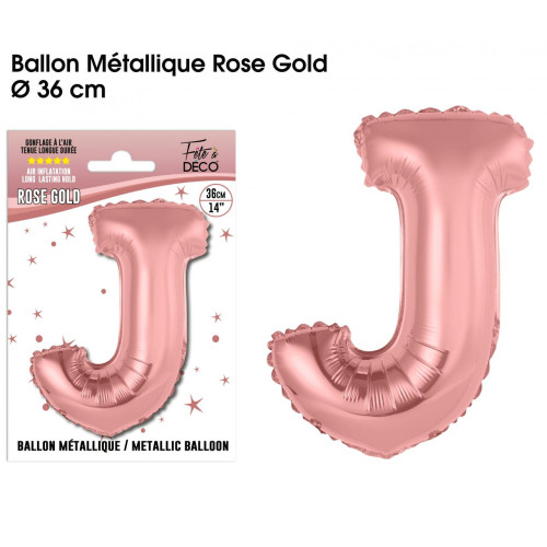 BALLON METAL.R.GOLD LETTRE J