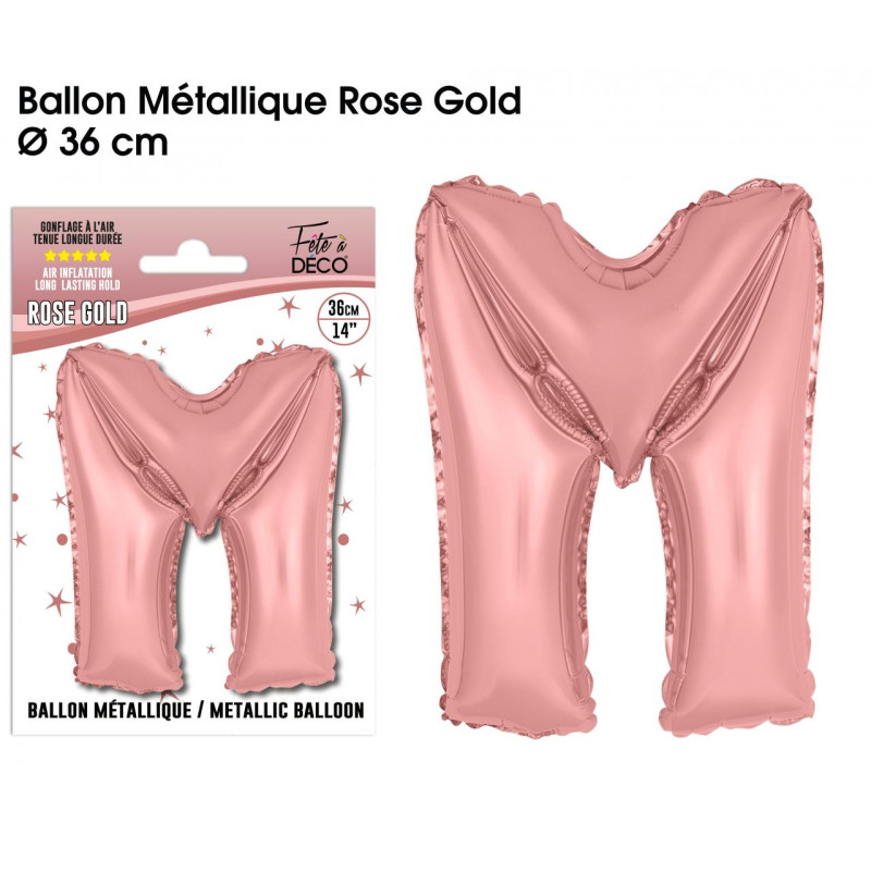 BALLON METAL.R.GOLD LETTRE M