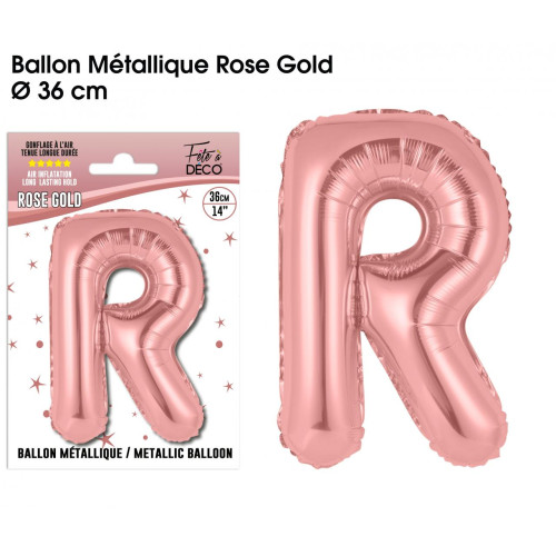 BALLON METAL.R.GOLD LETTRE R