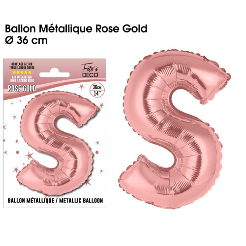 BALLON METAL.R.GOLD LETTRE S