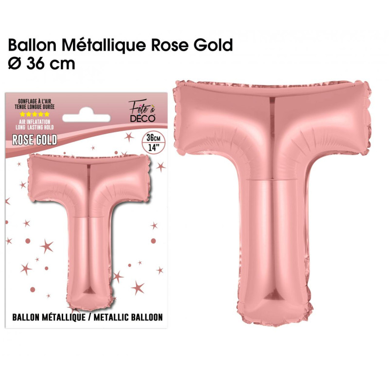 BALLON METAL.R.GOLD LETTRE T