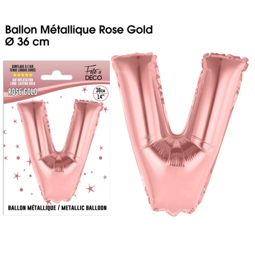 BALLON METAL.R.GOLD LETTRE V