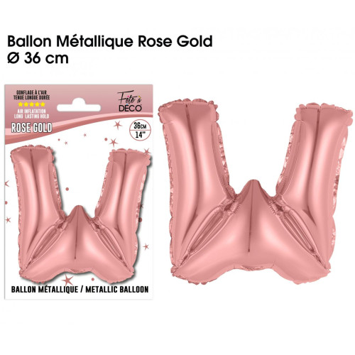 BALLON METAL.R.GOLD LETTRE W