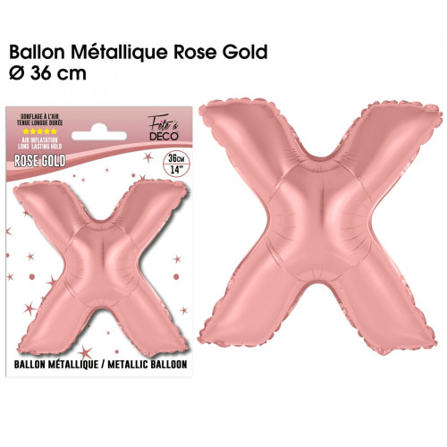 BALLON METAL.R.GOLD LETTRE X