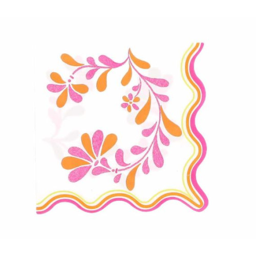 16 SERVIETTES PINK LIMONADE