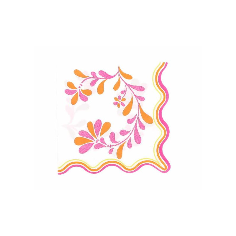 16 SERVIETTES PINK LIMONADE