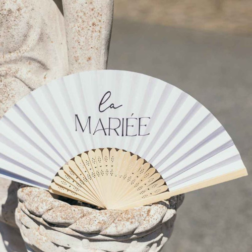 EVENTAIL LA MARIEE BOIS/PAPIER