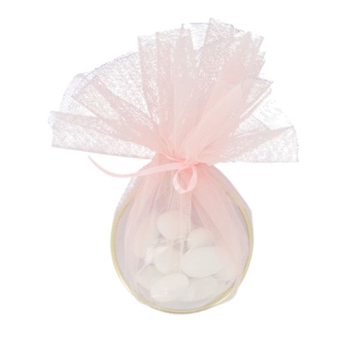 4 ANNEAUX DRAGEES ROSE