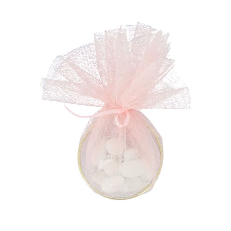 4 ANNEAUX DRAGEES ROSE