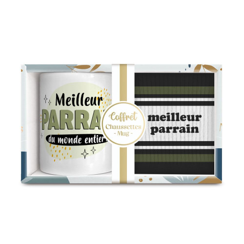 COFFRET MUG CHAUSSETTE PARRAIN