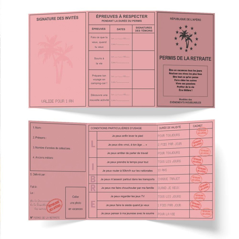 PERMIS "PERMIS DE LA RETRAITE"