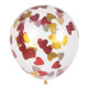 5 BALLONS DE CONFETTIS COEUR