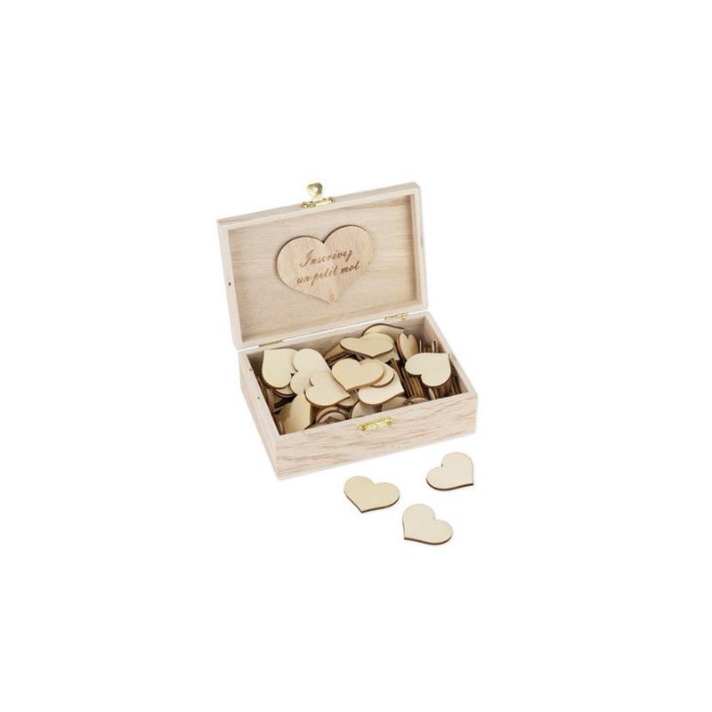 LIVRE D'OR BOITE BOIS 15X10CM