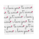 20 SERVIETTES COCKTAIL I LOVE YOU