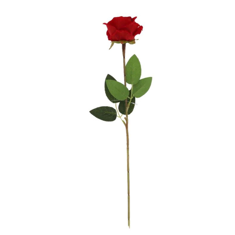 BRANCHE DE ROSE ROUGE 70CM