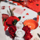 BRANCHE DE ROSE ROUGE 70CM