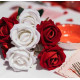 BRANCHE DE ROSE BLANCHE 70CM