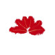 6 PLUMES ROUGE/PAILLETTE OR