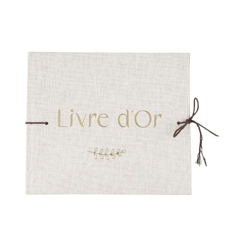 LIVRE D'OR CARTON EFFET LIN