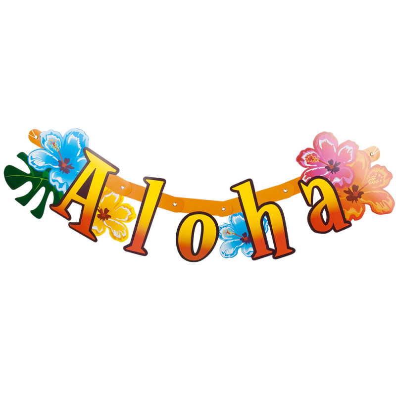GURLANDE LETTRES HIBISCUS ALOHA