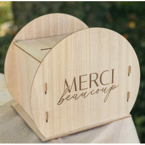URNE RONDE "MERCI BEAUCOUP"