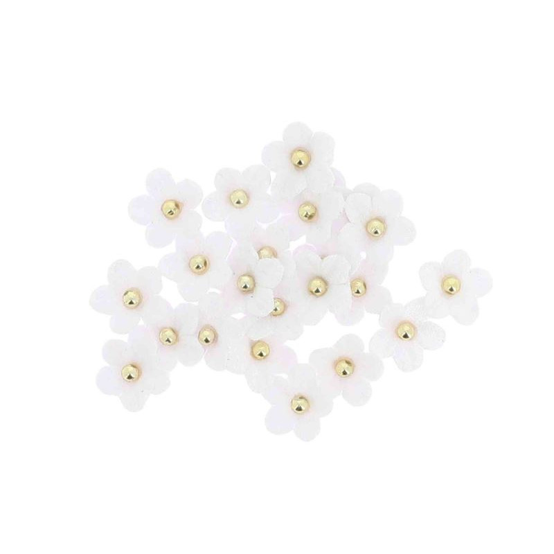 24 MARGUERITES VELOURS BLANC