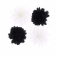 4 FLEURS DE DAHLIA BLANC ET NO