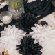 4 FLEURS DE DAHLIA BLANC ET NO