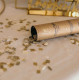 CANON A CONFETTIS BLANC CREME OR
