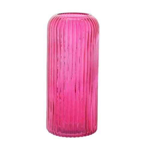 VASE ZOÉ VERRE FRAMBOISE Ø8,5X20CM