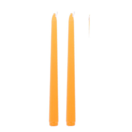2 BOUGIES FLAMBEAU ORANGE FLUO